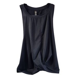 Under Armour Womens HeatGear Knot Front Racerback Tank Top Black Large